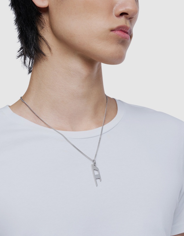 Diesel - D Logo Silver-Tone Necklace