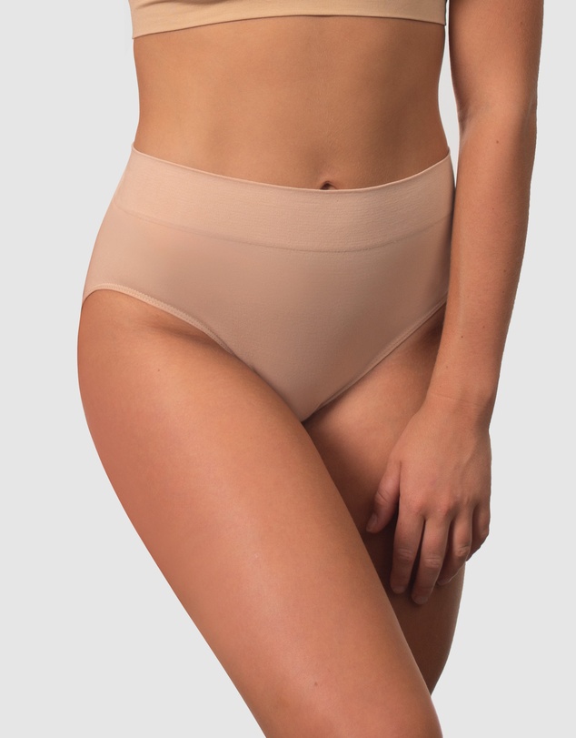 B Free Intimate Apparel - Cotton High Cut Briefs - 3 Pack