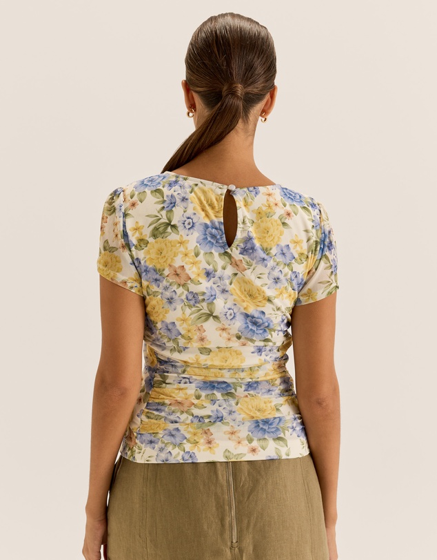 Review - Elba Floral Mesh Top