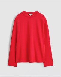 COS - Relaxed Jersey Interlock Long Sleeve T-Shirt