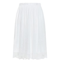 City Chic - Plus size Ivy Lace Mesh Skirt - ivory