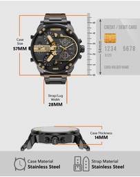 Diesel - Mr. Daddy Gun-Metal Chronograph Watch