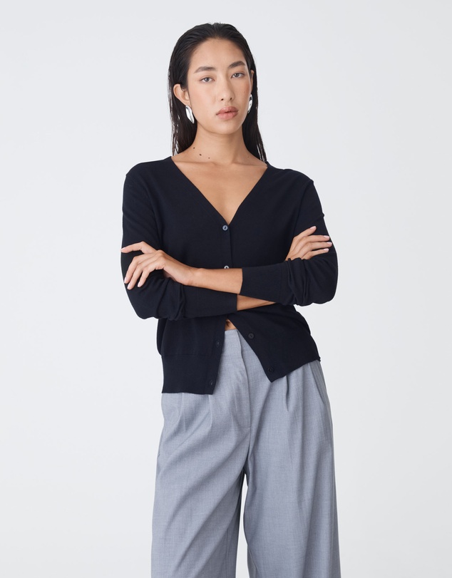 Forcast - Nicolette V-Neck Knit Cardigan