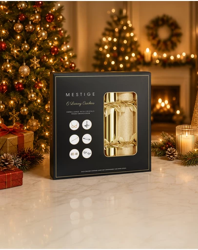 Mestige - Sustainable Christmas Crackers – Gifts Embellished with crystals by Swarovski® - Gold Dust
