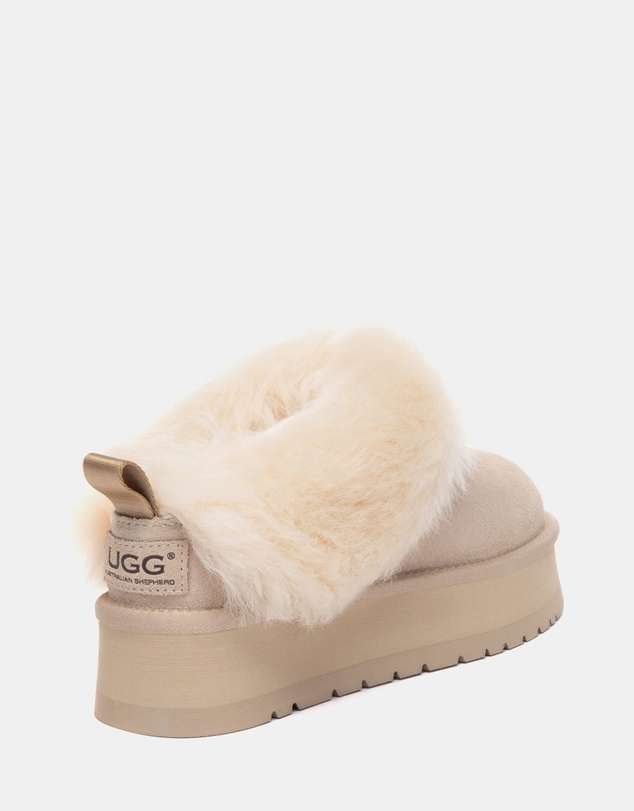 EVERAU - Australian Shepherd Ugg Mianee Platform Cow Suede Upper House Shoes