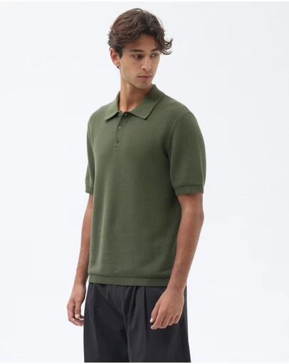 AERE - Organic Cotton Short Sleeve Polo