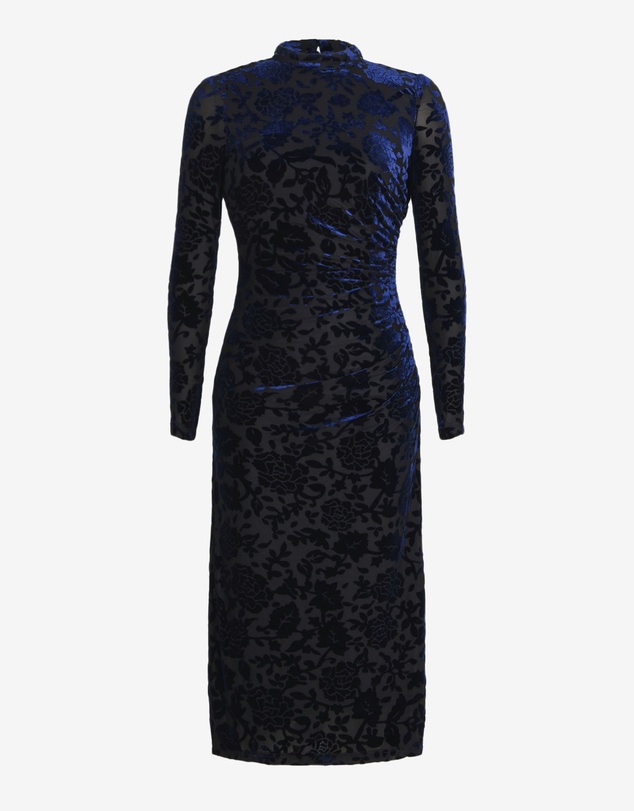 Forcast - Sapphire Velvet Burnout Dress