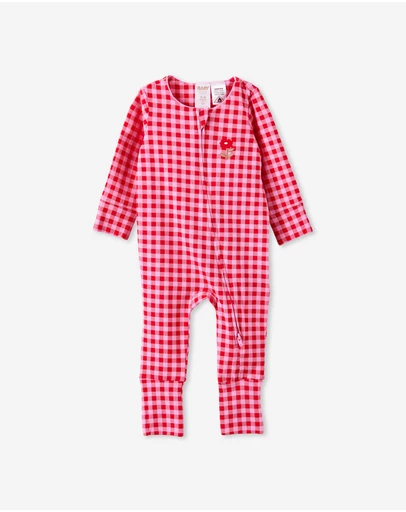 Cotton On Kids - Growie Long Sleeve Zip Romper