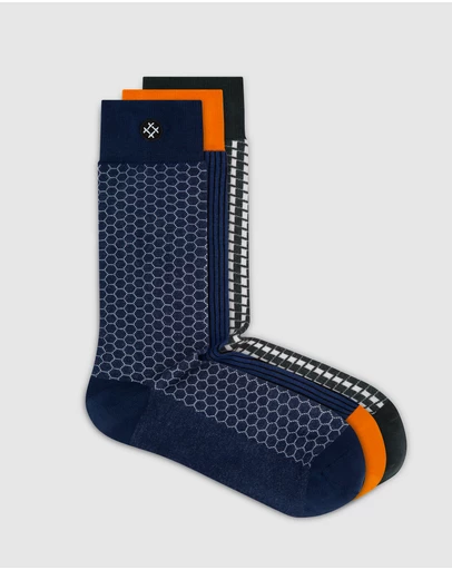 Sockdaily - Motion 3 Pack Crew Socks