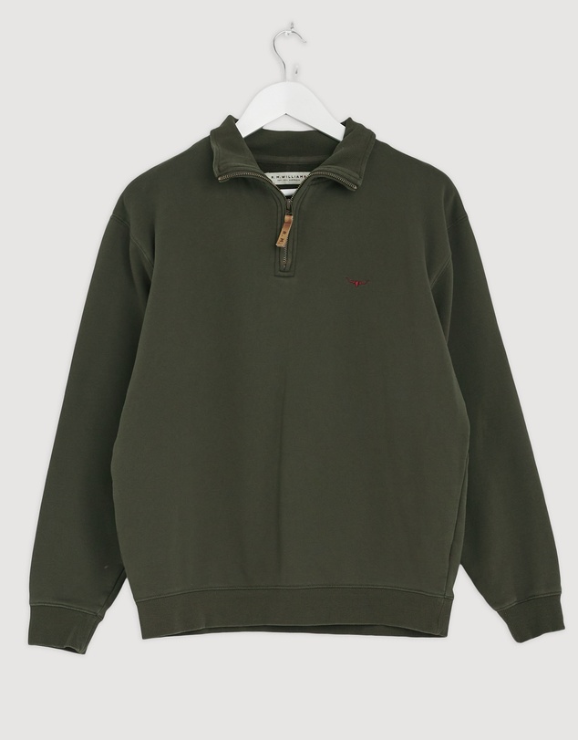 Revibe - Repaired R.M.Williams Mulyungarie 1/4 Zip Sweatshirt - AU M