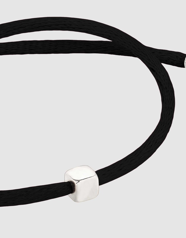 Elli Jewelry - Heart Charm Black Satin Bracelet