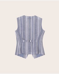 IDA+S - Joan Striped Linen Vest