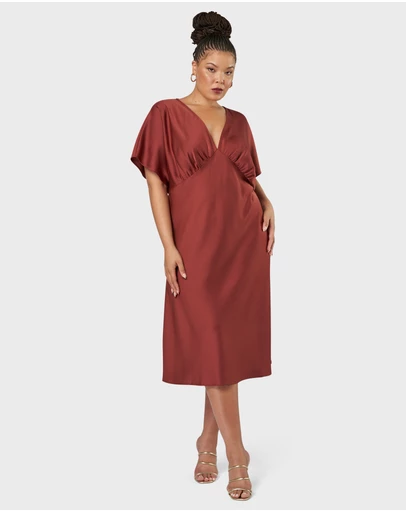 Pink Dusk by Curve Project - Wanting More Midi Dress