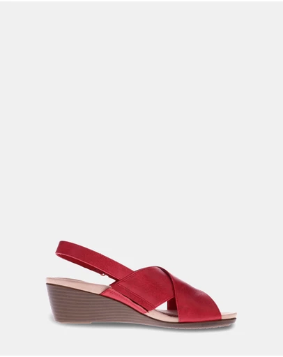Vionic - McKenna Wedge Sandal - Red