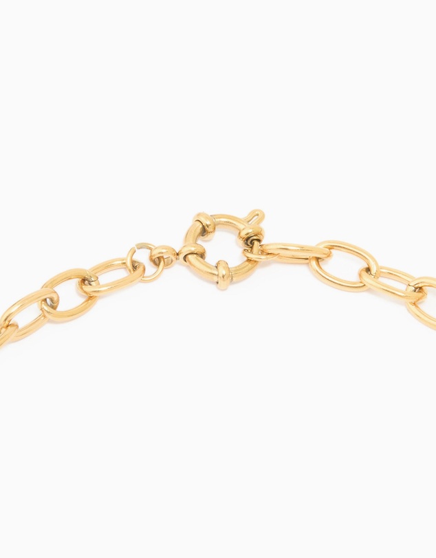 Lovisa - Waterproof Gold Plated Stainless Steel Dainty Clasp Chain Necklace