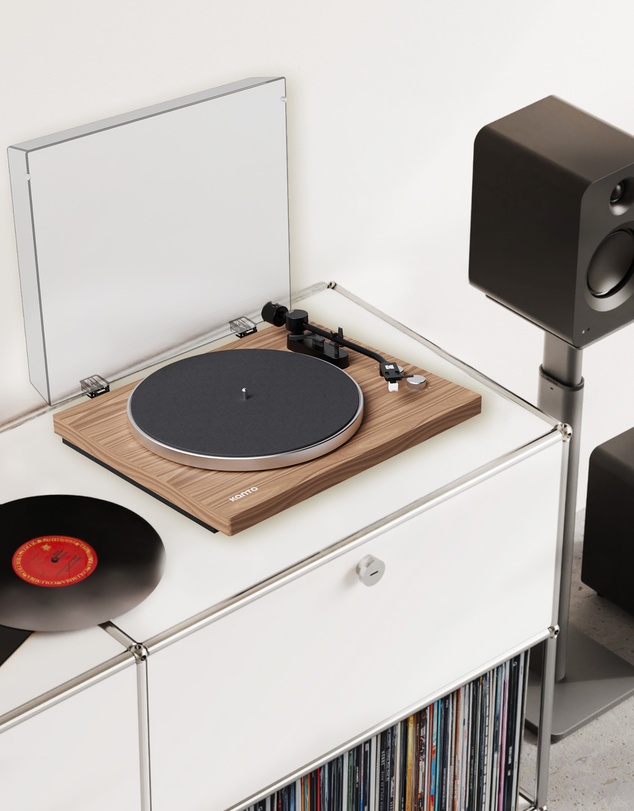 iWorld - Kanto OBI3 (2nd Gen) Turntable with Bluetooth 5.3, Preamp, and Pitch Control - Walnut