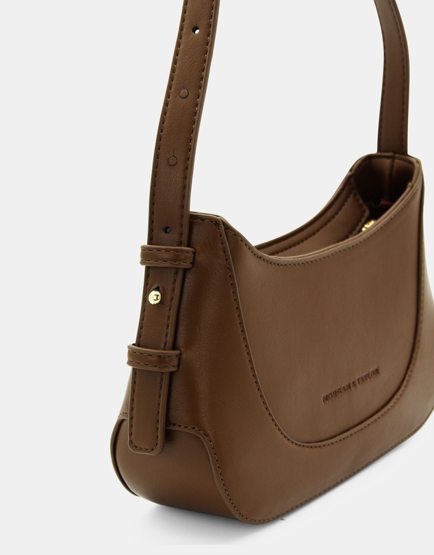 Morgan & Taylor - Aurora Shoulder Handbag in Chocolate Brown