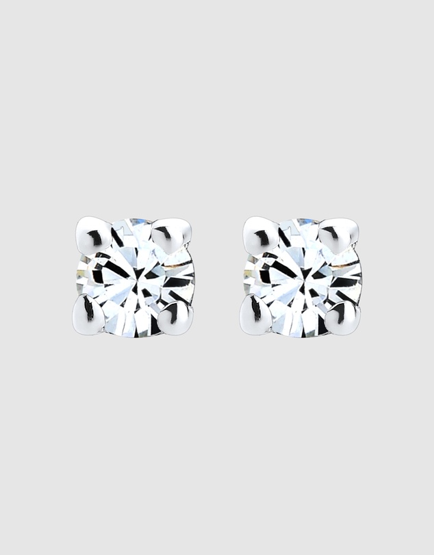 Elli Jewelry - Crystal Stud Earrings in 925 Silver