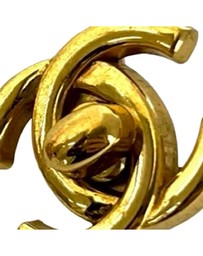 Pre-Loved by Azura Reborn - Pre-Loved CC Gold Plated Turn Lock Clip on Earrings