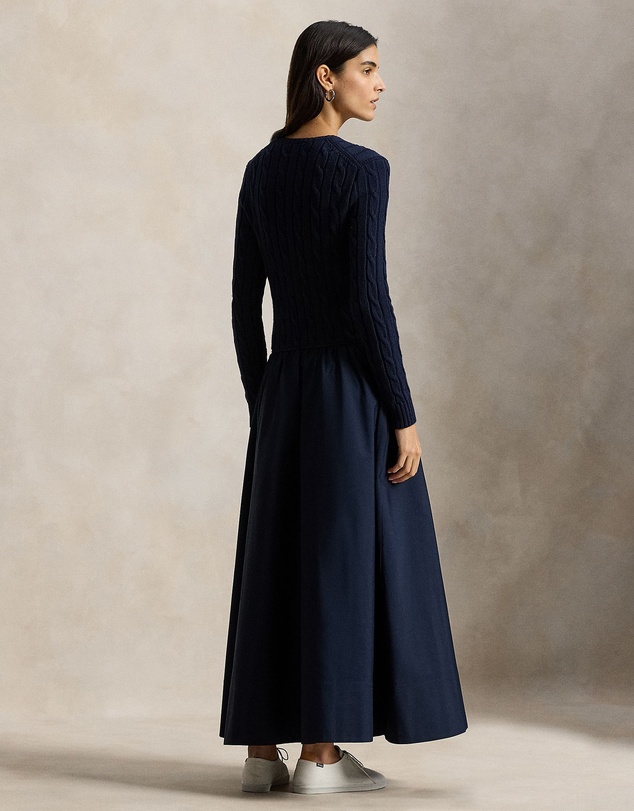 Polo Ralph Lauren - Cable-Knit Bodice Cotton Dress
