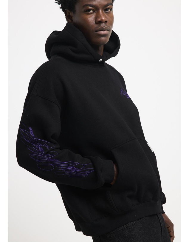 Black Noise White Rain - Charm Hoodie