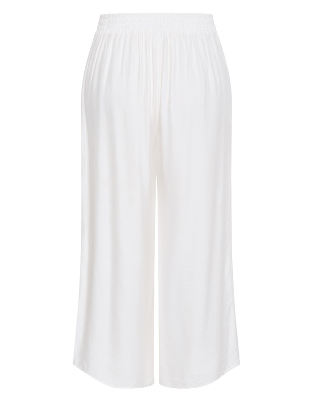 City Chic - Plus size Alexi Lined Wide Leg Pant - ivory