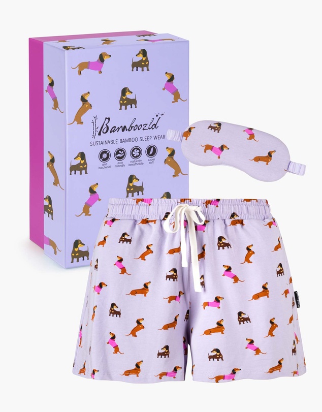 Bamboozld - Women's Bamboo Jersey Dash Dreaming Short & Mask Gift Set