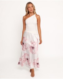 Petal & Pup - Lila Maxi Skirt - Pink White Floral