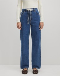 AERE - Mid Rise Drawcord Jeans