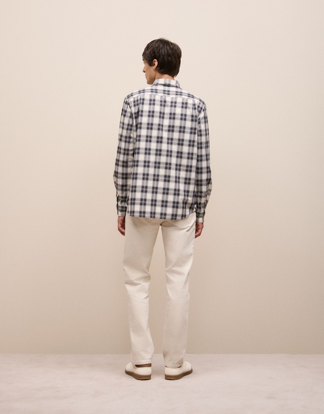Trenery - Ombre Check Shirt in Charcoal