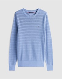 Tommy Hilfiger - Textured Stripe Crew Neck Jumper