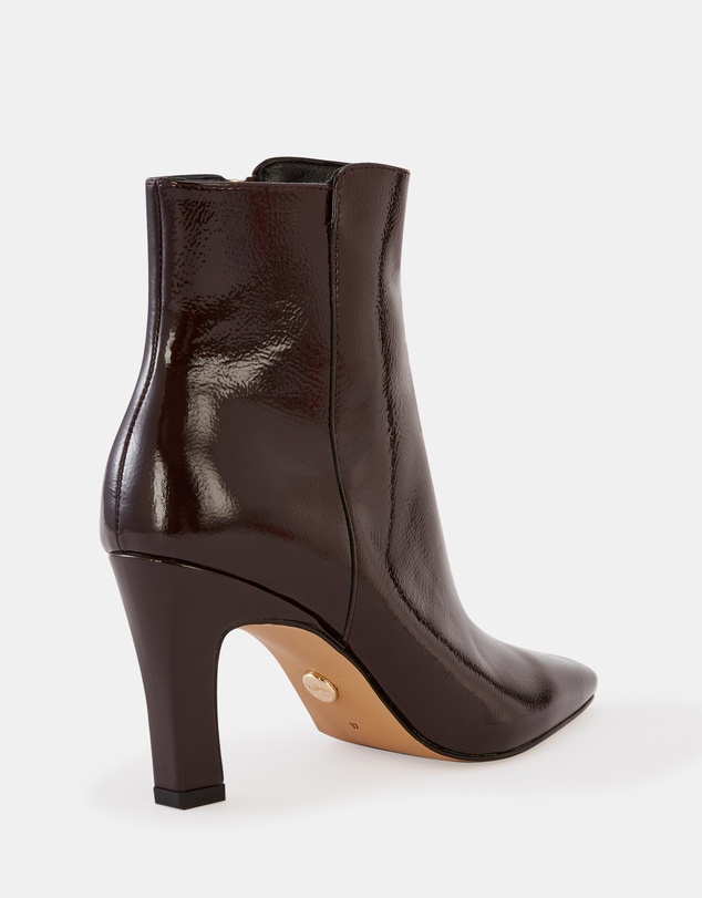 Wittner - Loz Crinkle Patent Leather Ankle Boots