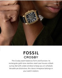 Fossil - Crosby Black Analogue Watch