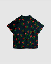 Mini Rodini - Lingonberries AOP Woven SS Shirt - Babies-Kids