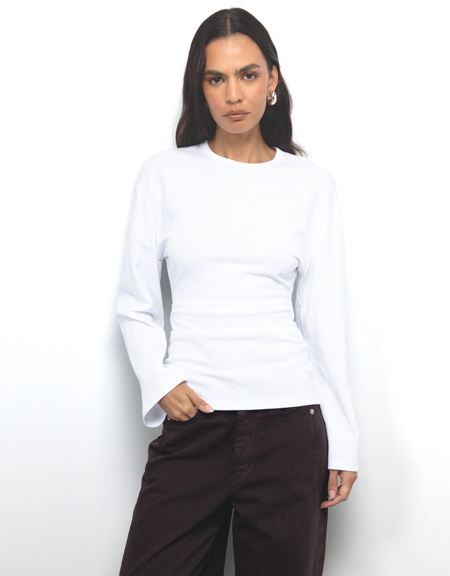 AERE - Marnie Gathered Waist Top