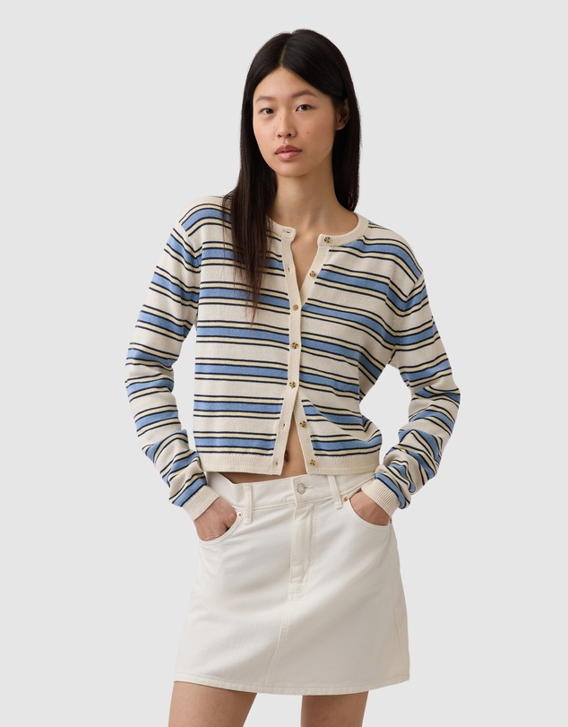 GAP - LS Cropped Cotton Cardi