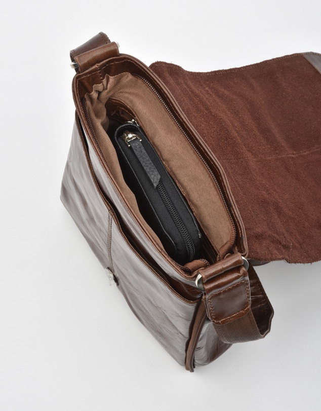 Cobb & Co - Notting Jr. Leather RFID Expandable Satchel