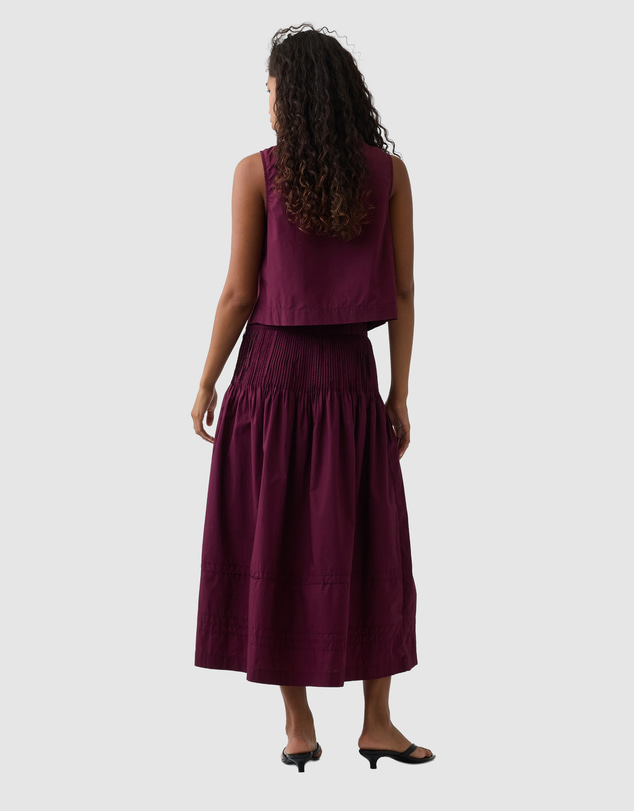 GAP - Pintuck Waist Maxi Skirt