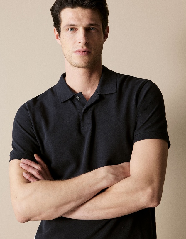 Trenery - Classic Pique Polo in Navy