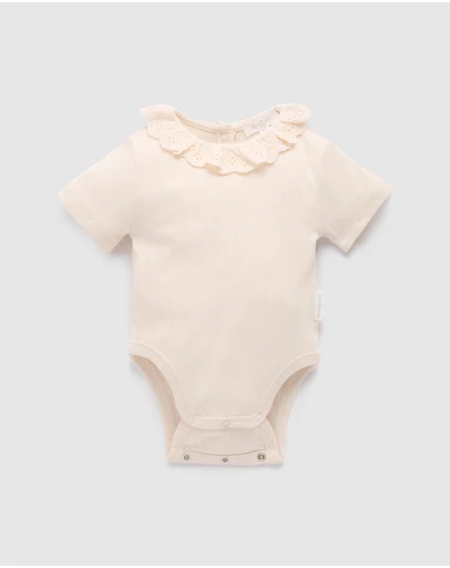 Purebaby - Pointelle Bodysuit-Kids-Babies