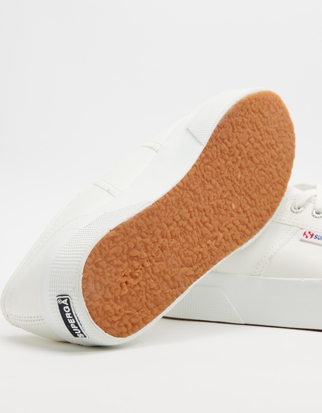 Superga - 2740 Platform Tumbled Leather Sneakers