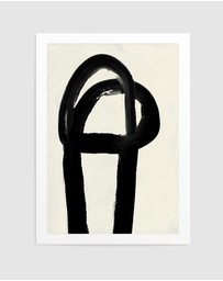 Olive et Oriel - Black Strokes No 2 by Treechild Art Print