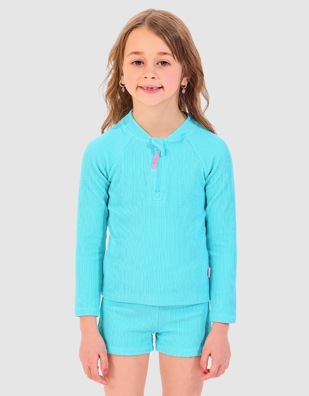 Seafolly - Textured Rashie Boyleg Set - Kids