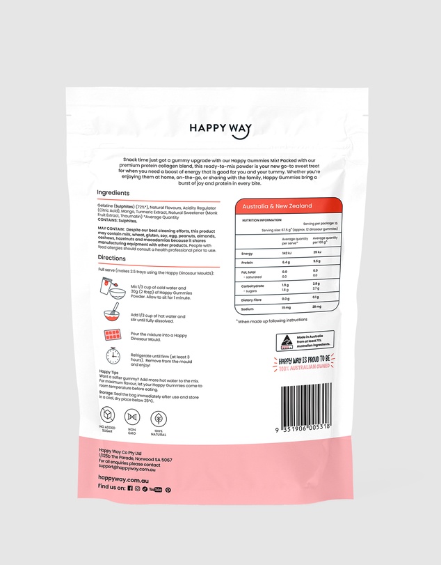 Happy Way - Peach Flavour Happy Gummies Mix