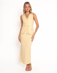 Petal & Pup - Meara Tie Front Vest Top - Butter Yellow