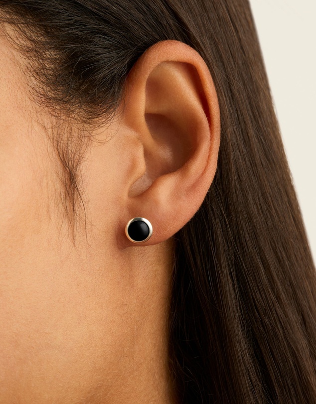 Najo - Husk Onyx Stud Earring