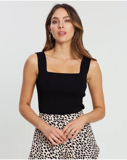 White By FTL - Becca Crepe Knit Top