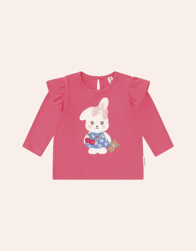 Huxbaby - Flower Field Bunny Frill Top - Babies-Kids
