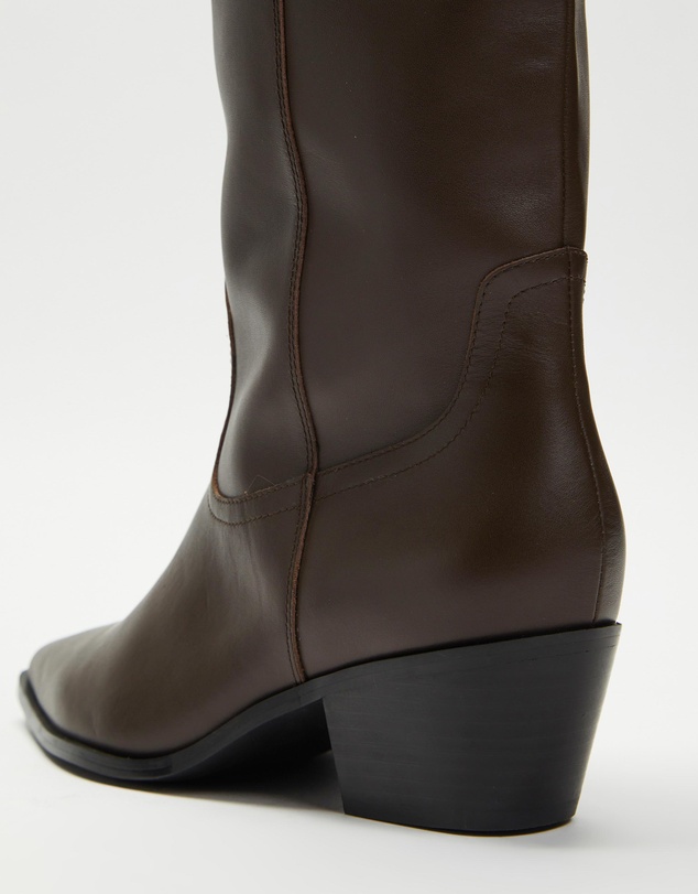 AERE - Knee High Cowgirl Leather Boots