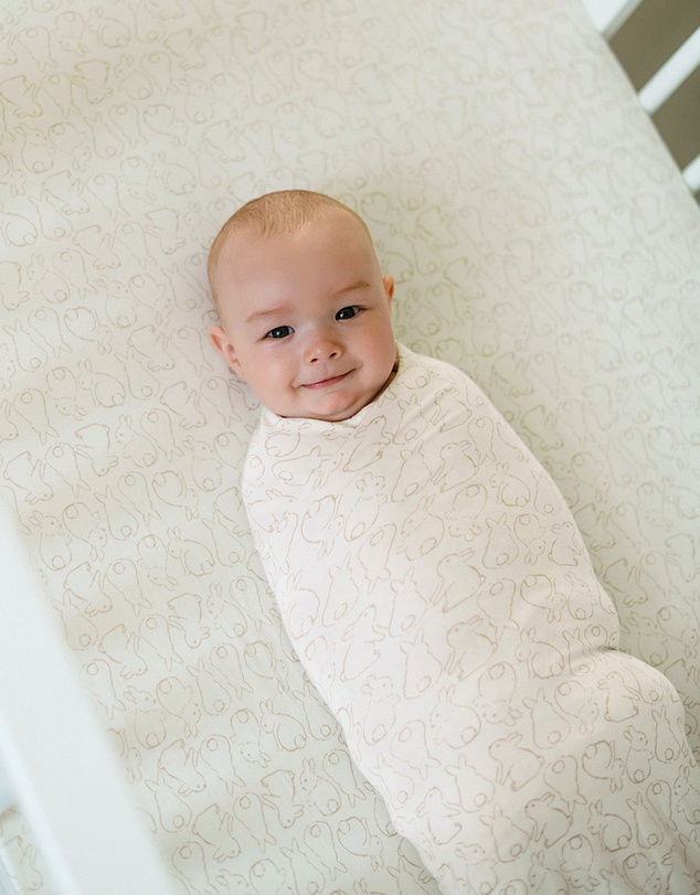 Kynd Baby - Large Stretchy Swaddle in Rabbit